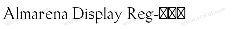 Almarena Display Reg字体转换